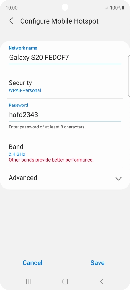 Press the field below Press the field below