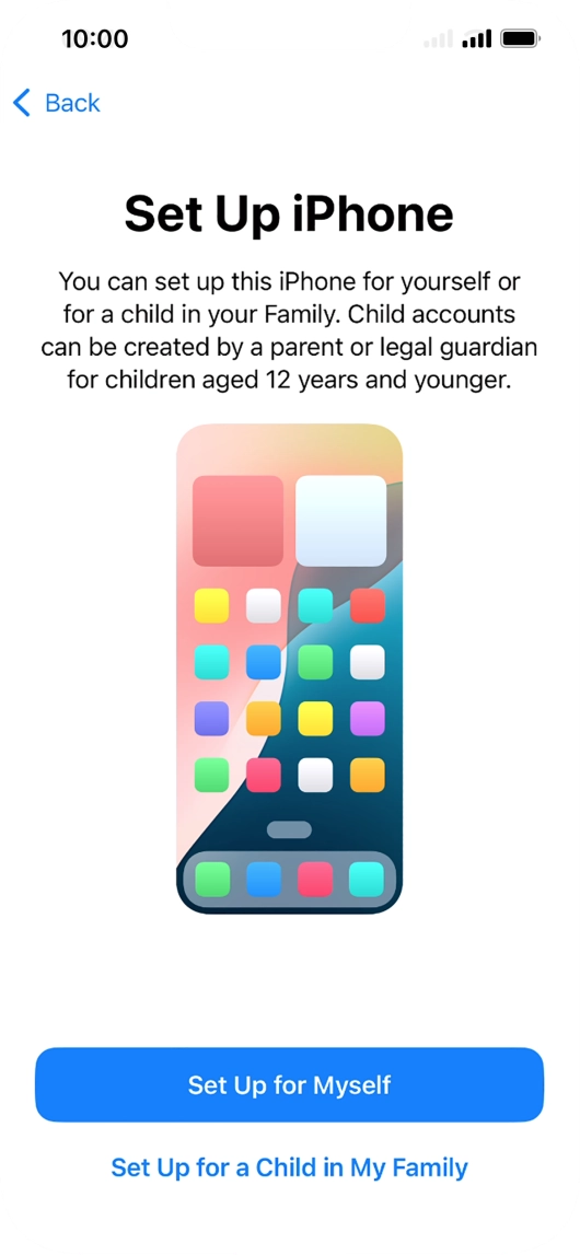 Press Set Up for Myself. Press Set Up for Myself.