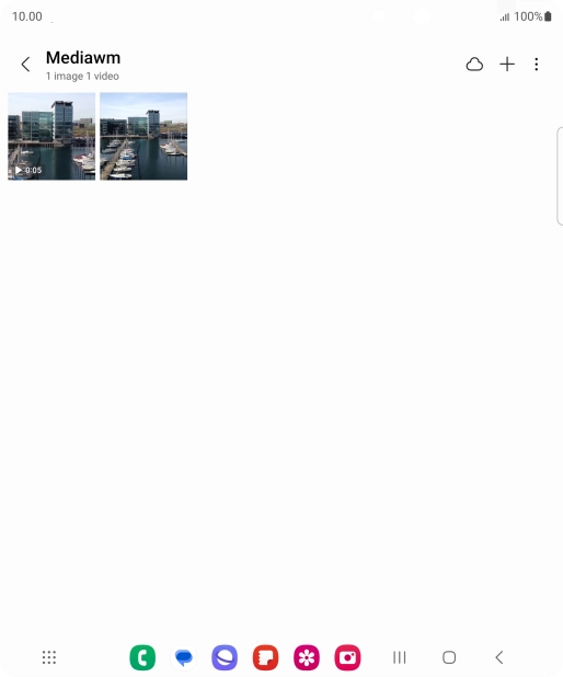 Press and hold any picture or video clip. Press and hold any picture or video clip.
