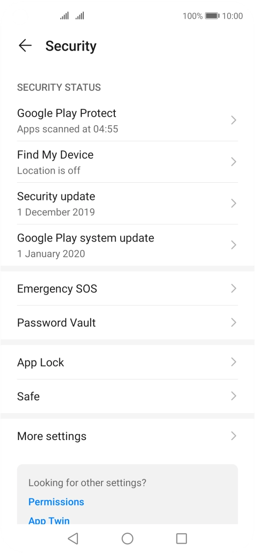 Press More settings. Press More settings.