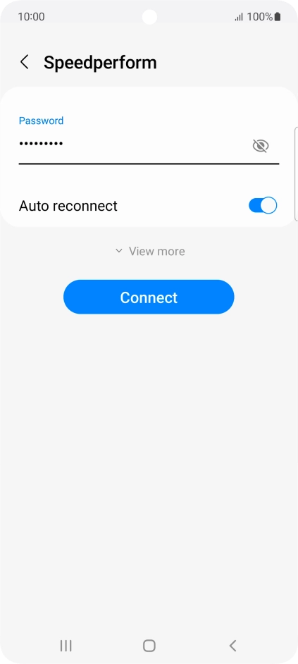 Key in the password for the Wi-Fi network and press Connect. Key in the password for the Wi-Fi network and press Connect.