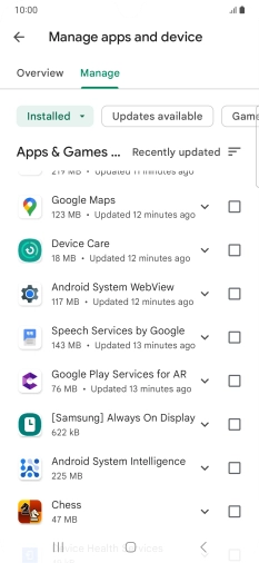 Press the required app. Press the required app.