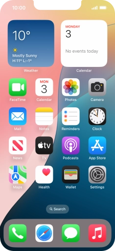 Press the music player icon. Press the music player icon.
