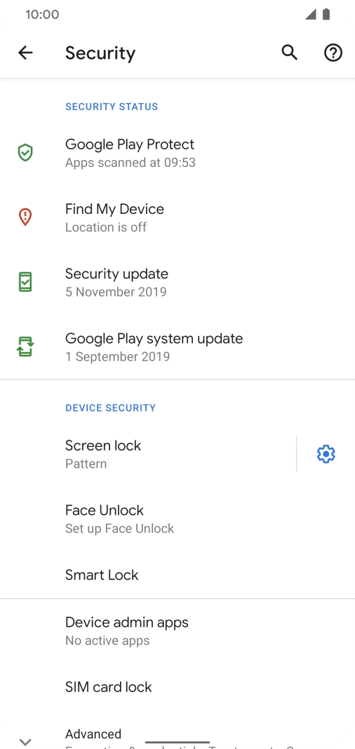 Press Screen lock and key in the current phone lock code. Press Screen lock and key in the current phone lock code.