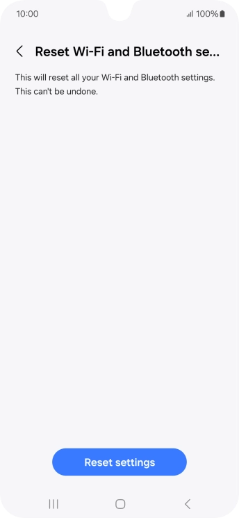 Press Reset settings. Press Reset settings.