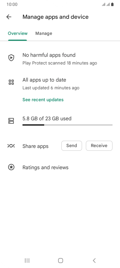Press Manage. Press Manage.