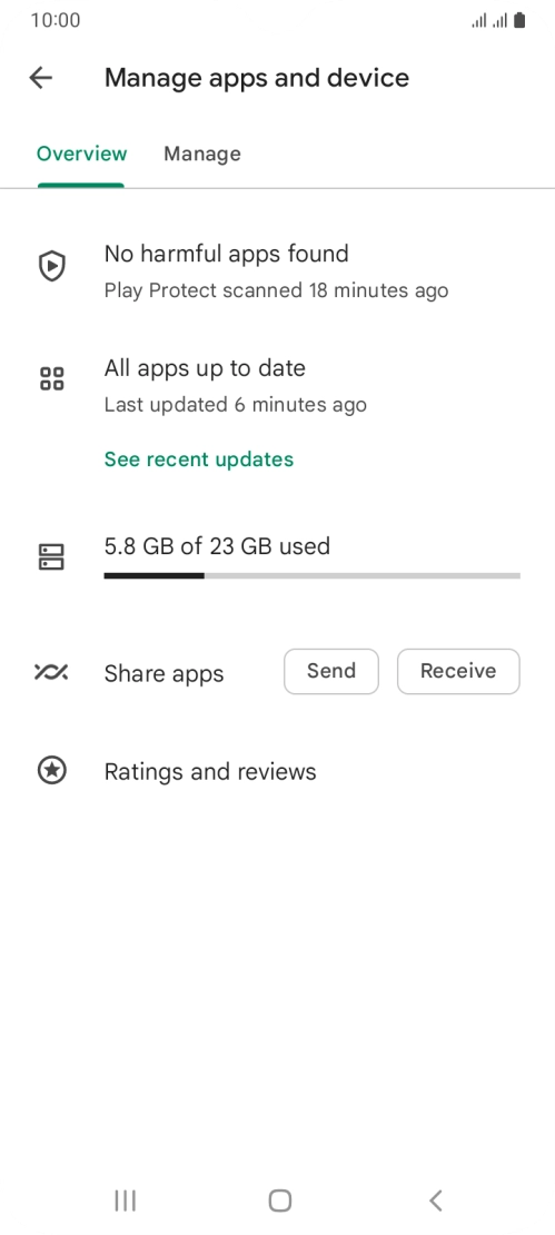 Press Manage. Press Manage.