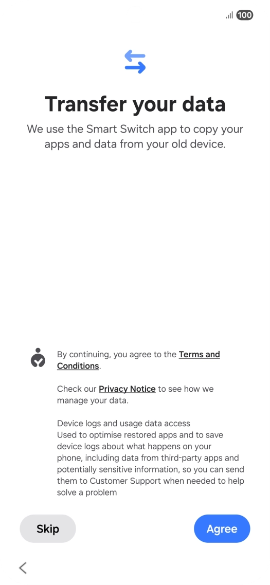 Press Agree. Press Agree.