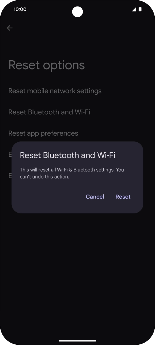 Press Reset. Press Reset.