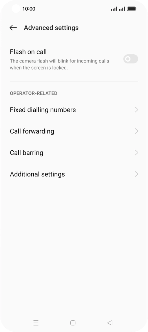 Press Call forwarding. Press Call forwarding.