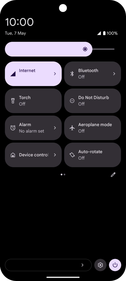 Press the settings icon. Press the settings icon.