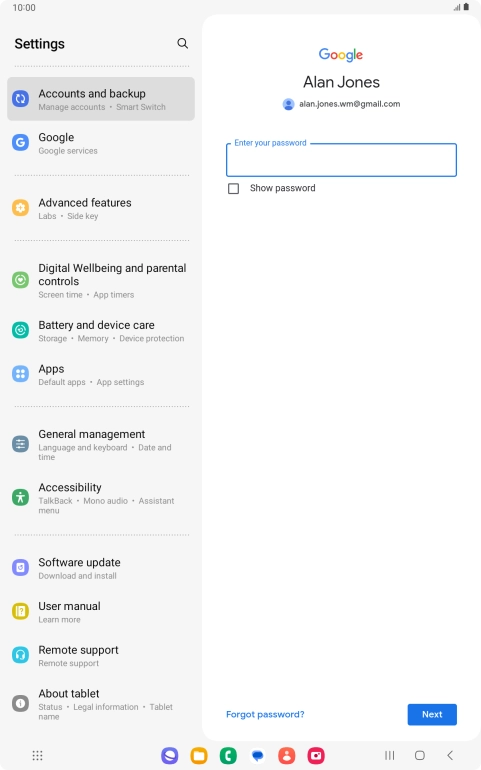 Press the field below Press the field below