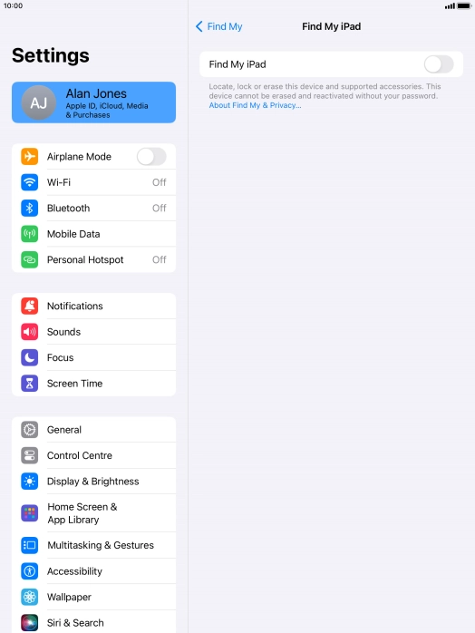 Press the indicator next to Press the indicator next to