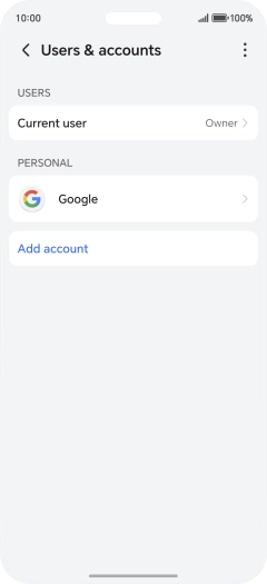 Press Add account. Press Add account.