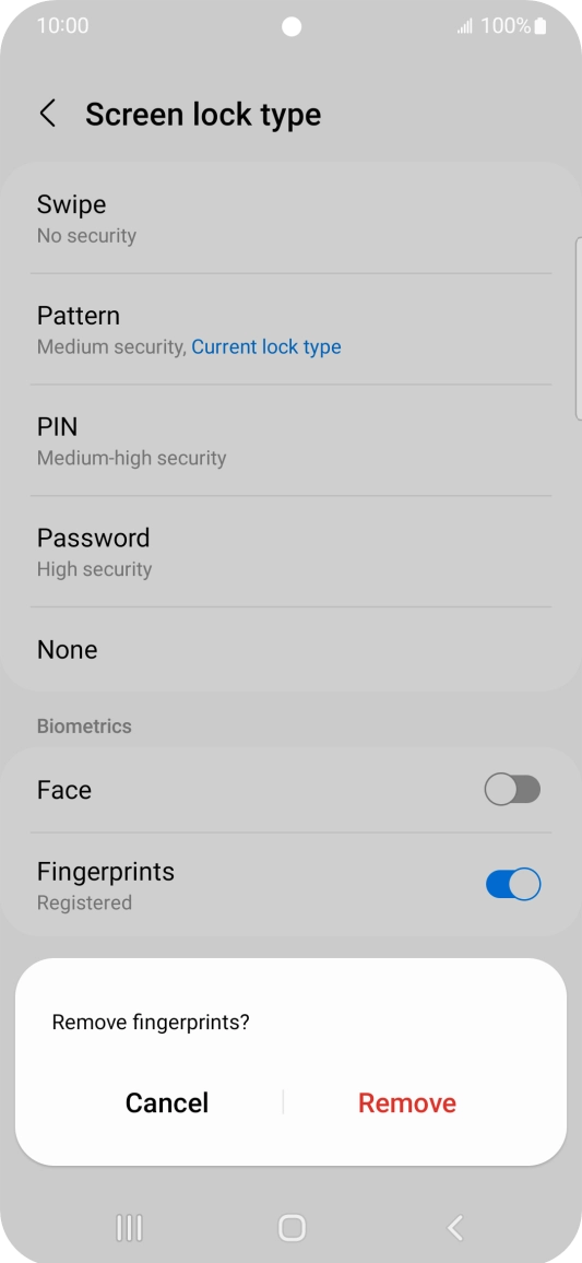 Press Remove. Press Remove.