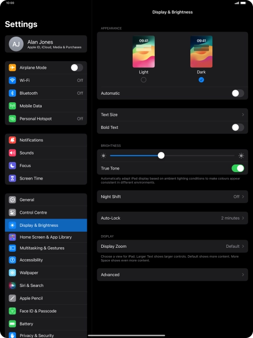 Press the indicator next to Press the indicator next to