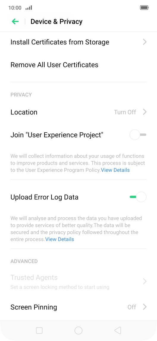 Press Location. Press Location.