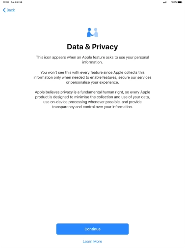 Press Continue. Press Continue.