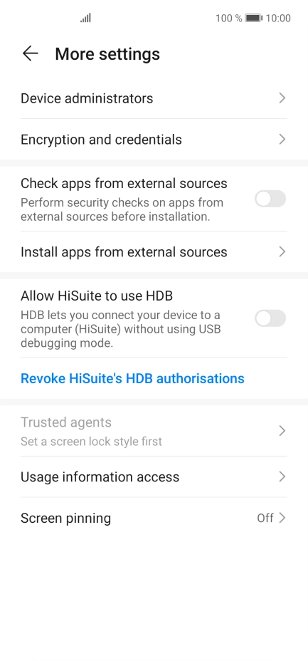 Press Encryption and credentials. Press Encryption and credentials.