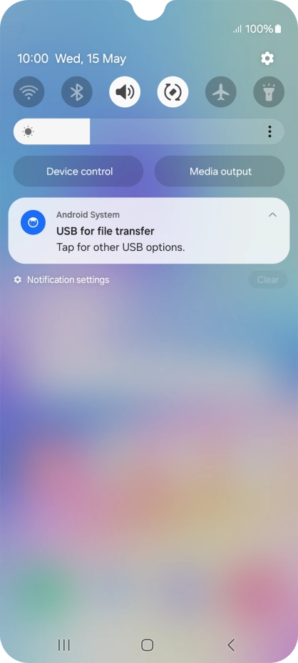 Press Tap for other USB options.. Press Tap for other USB options..