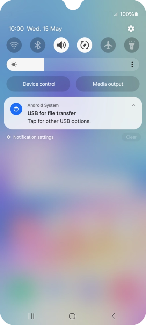 Press Tap for other USB options.. Press Tap for other USB options..