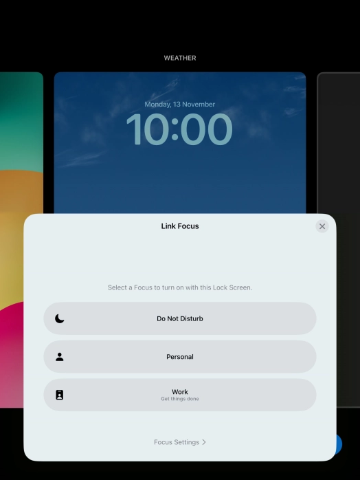 Press the required focus mode. Press the required focus mode.