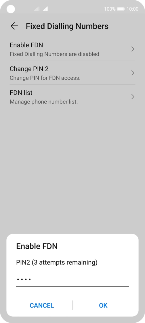 Key in your PIN2 and press OK. The default PIN2 is 0000. Key in your PIN2 and press OK. The default PIN2 is 0000.