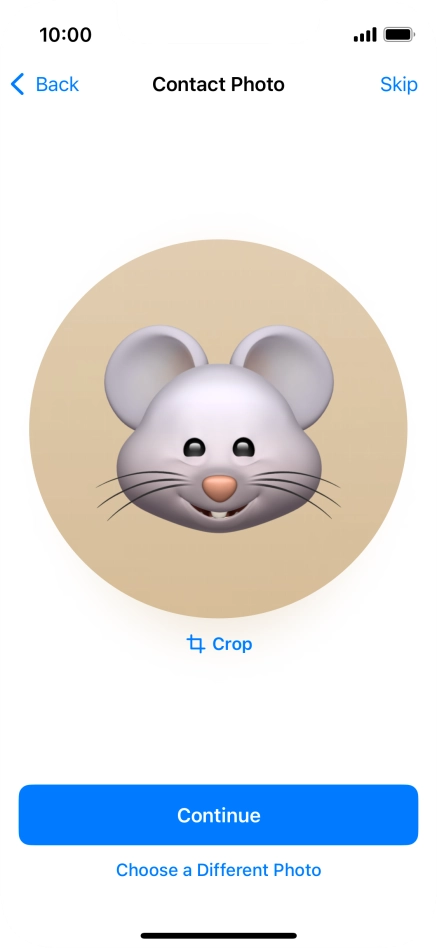 Follow the instructions on the screen to customise the selected picture and press Continue. Follow the instructions on the screen to customise the selected picture and press Continue.