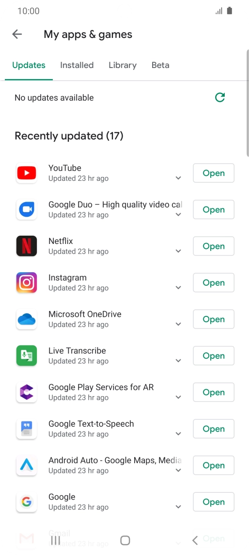 Press Installed. Press Installed.