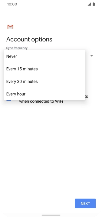 Press the required setting. Press the required setting.