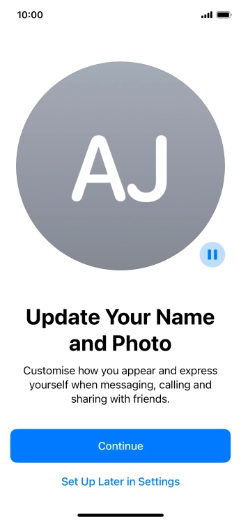 Press Continue. Press Continue.