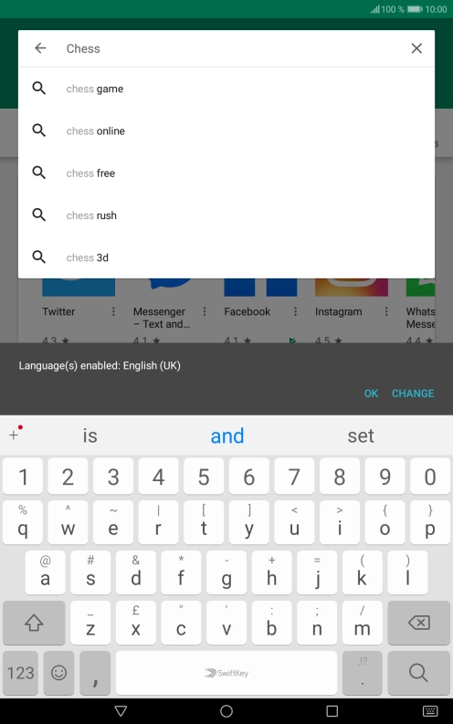 Key in the name or subject of the required app and press the search icon. Key in the name or subject of the required app and press the search icon.