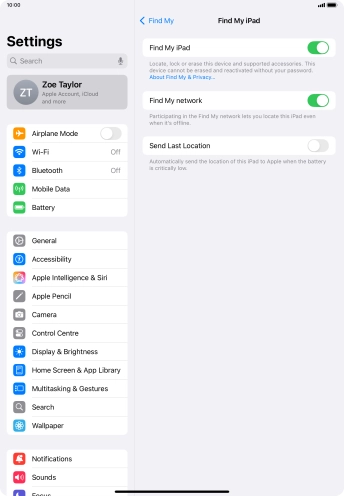 Press the indicator next to Press the indicator next to