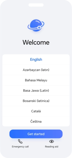 Press the required language. Press the required language.