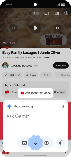 Press Ask about video. Press Ask about video.