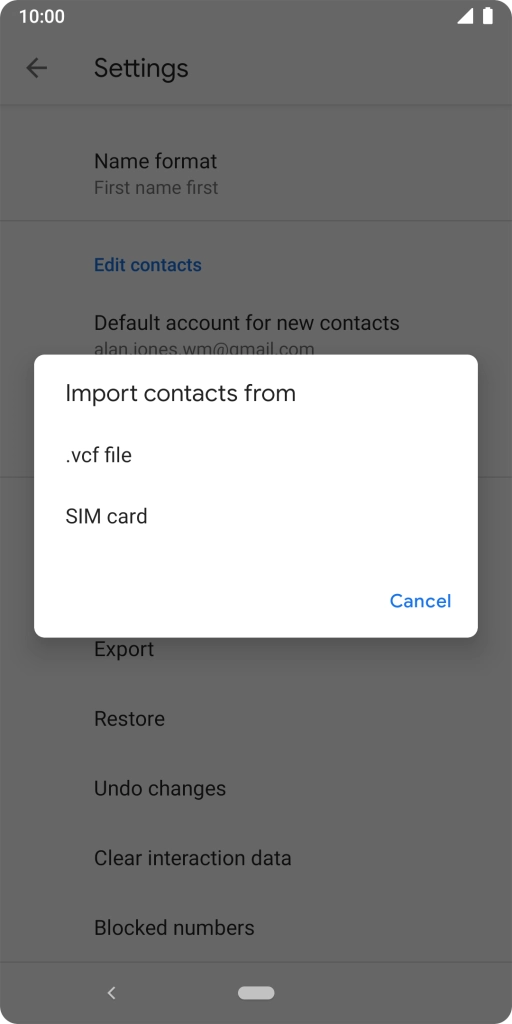 Press SIM card. Press SIM card.