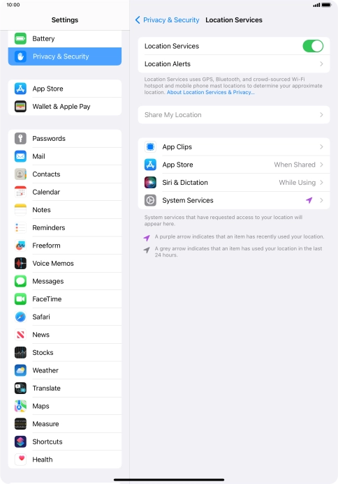 Press the required app. Press the required app.
