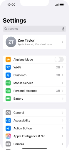 Press Personal Hotspot. Press Personal Hotspot.