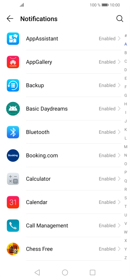 Press the required app. Press the required app.