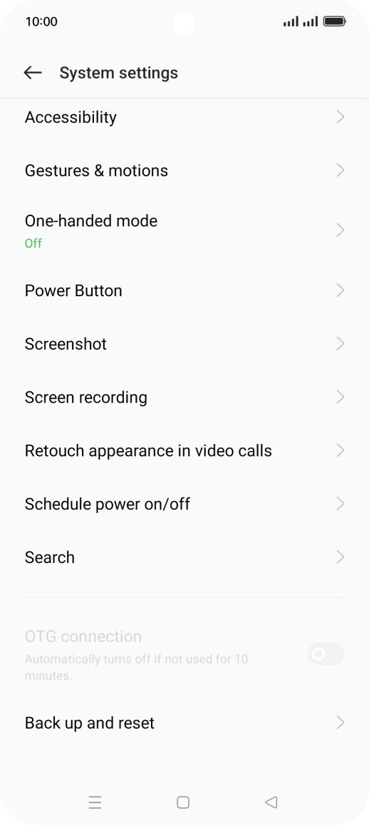 Press Back up and reset. Press Back up and reset.