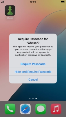 Press Require Passcode. Press Require Passcode.
