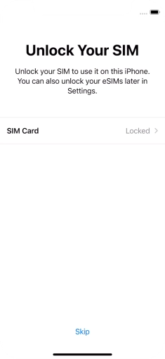 Press SIM Card. Press SIM Card.