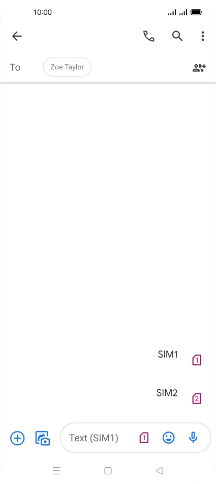 Press the required SIM. Press the required SIM.