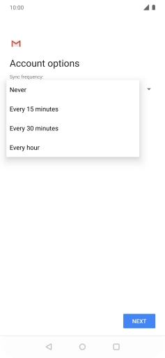 Press the required setting. Press the required setting.