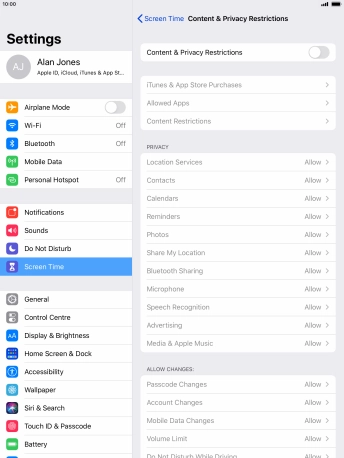 Press the indicator next to Press the indicator next to