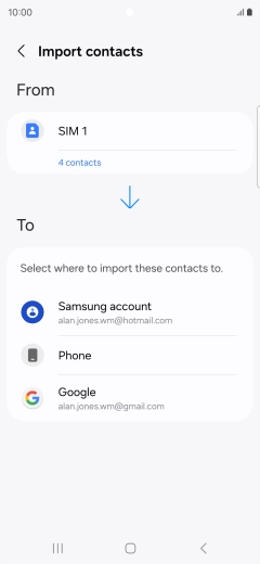 Press the required Google account. Press the required Google account.