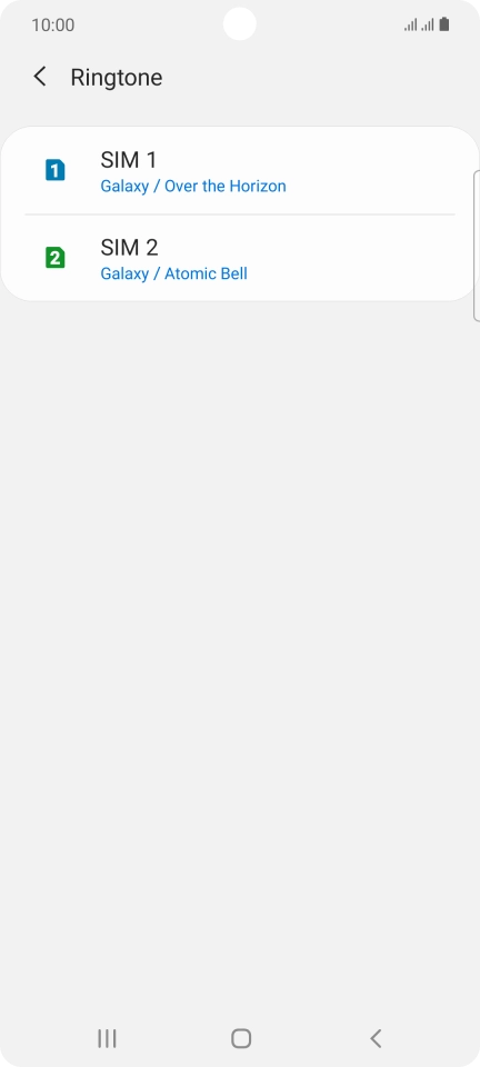 Press the required SIM. Press the required SIM.