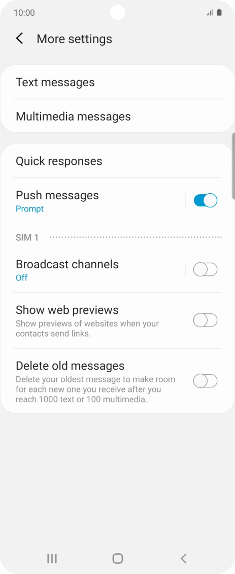 Press Text messages. Press Text messages.