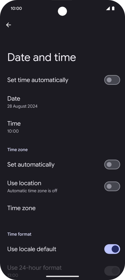 Press the indicator next to Press the indicator next to