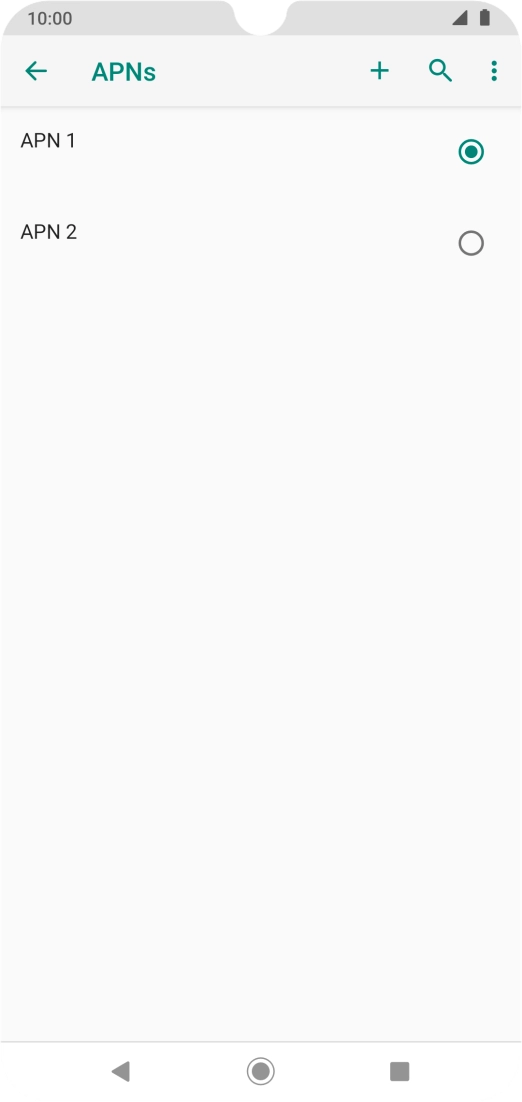 Press the field next to the data connection to activate it. Press the field next to the data connection to activate it.